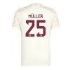 Oficiální Fotbalový Dres FC Bayern Mnichov Muller 25 Champions League Třetí 2023-24 pro Děti